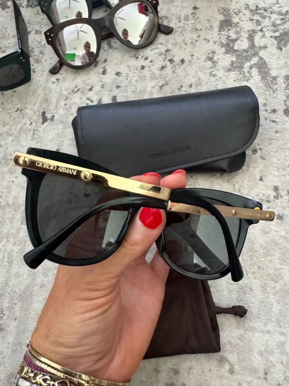 Giorgio Armani Sunglasses - Like NEW with Hard & Soft Case - Authentic